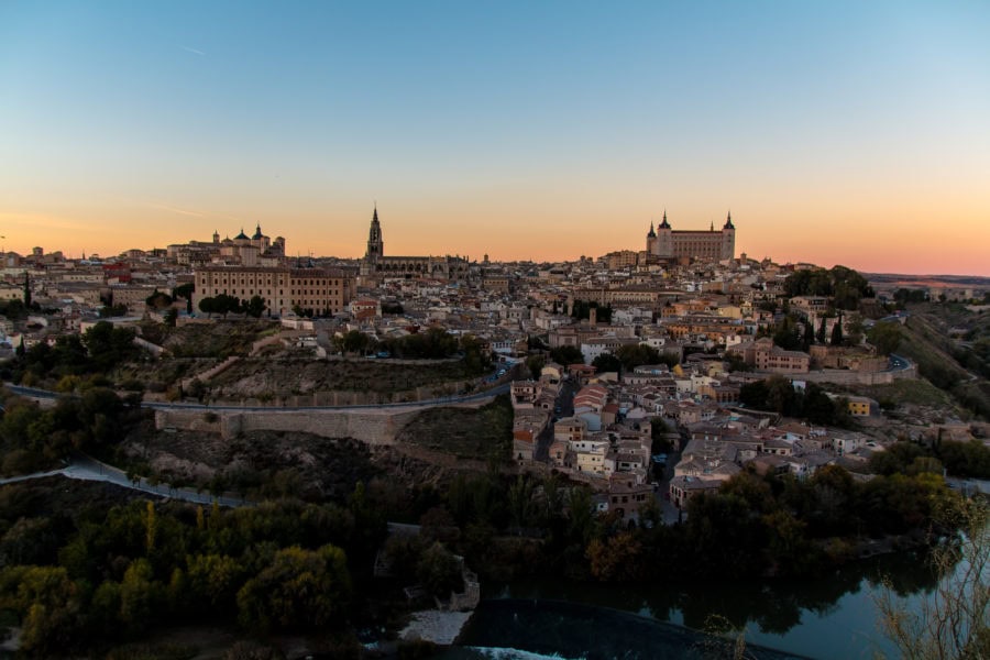 Toledo, sunset, cityscape, arboursabroad, Spain