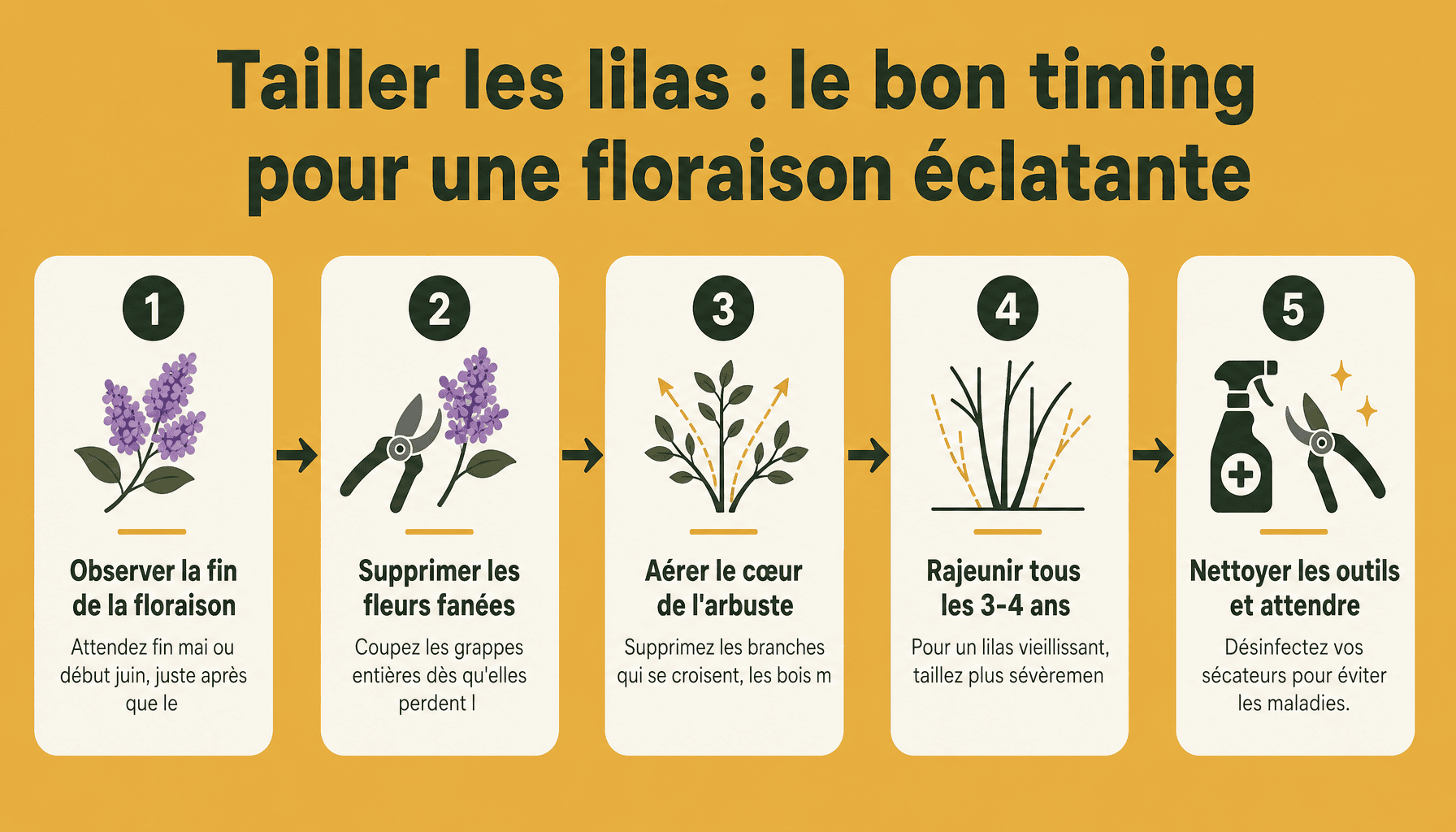 Guide des 5 étapes pour tailler les lilas au bon moment et obtenir une floraison maximale
