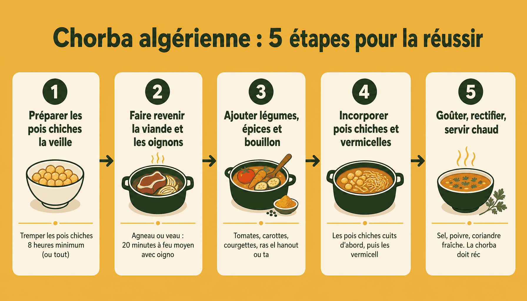 Recette chorba algérienne : les 5 étapes clés pour préparer cette soupe traditionnelle