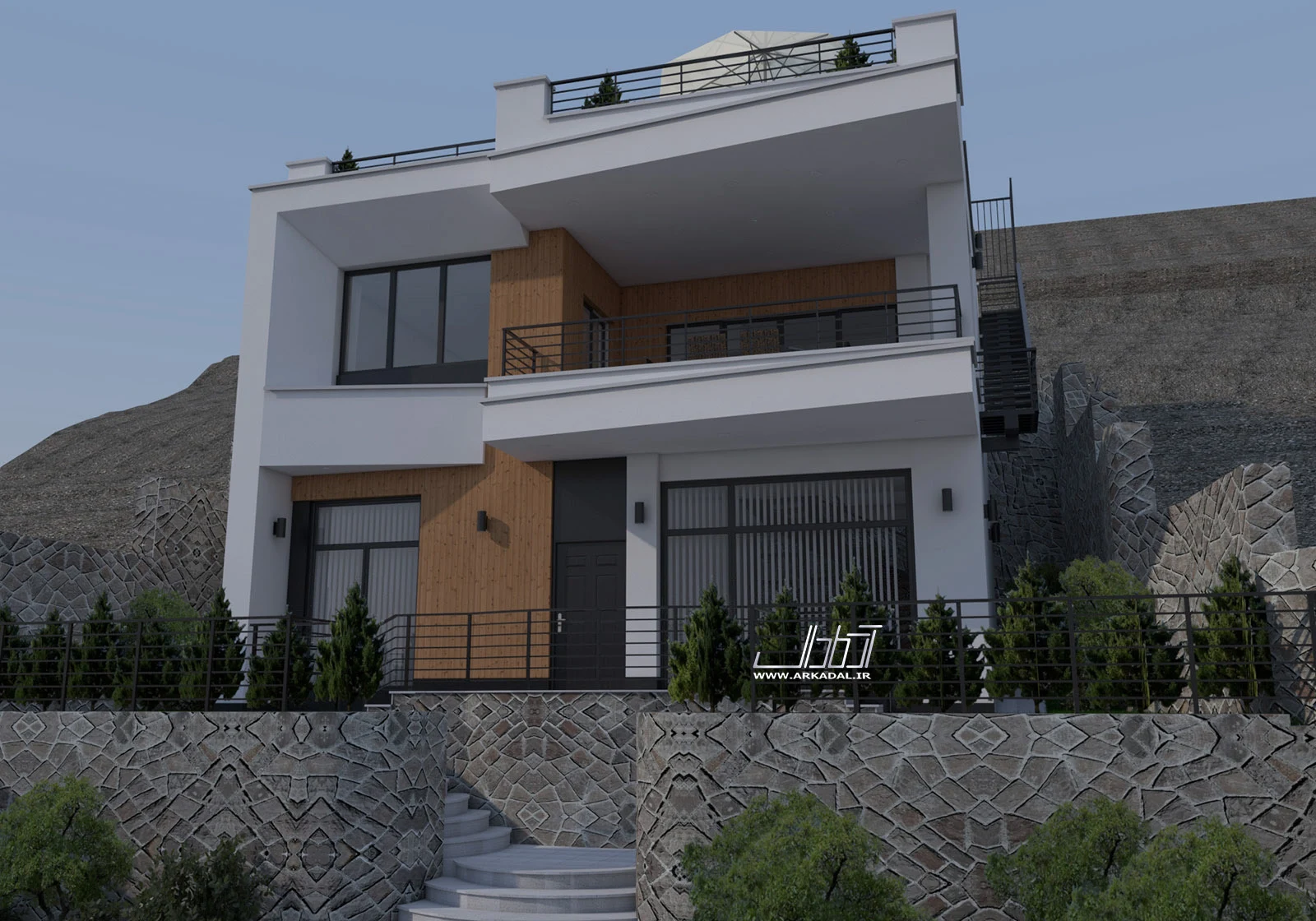 طراحی نما ویلا – مازندران – دو هزار