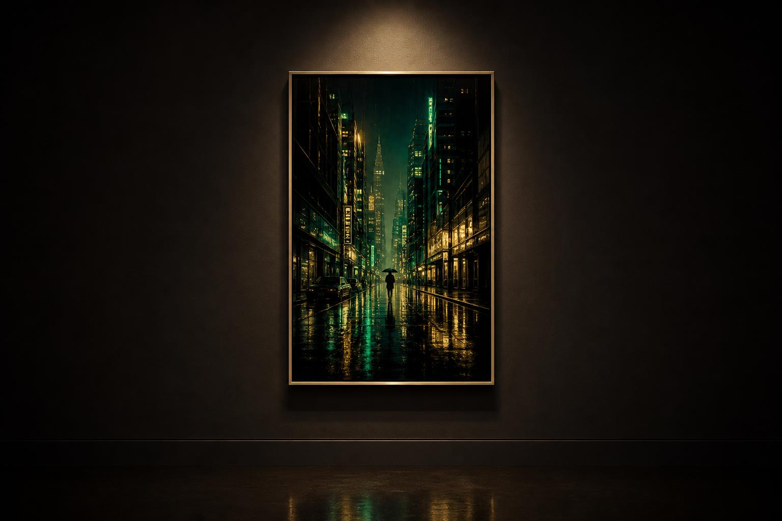 Affiche cyberpunk néon