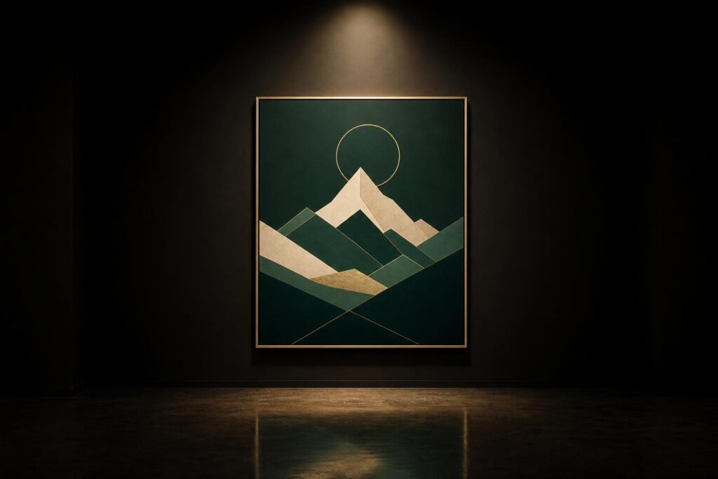 Affiche montagne minimaliste