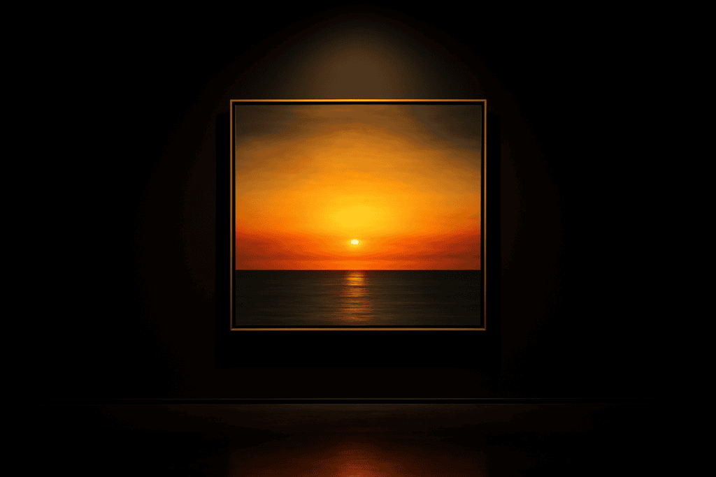 Tableau coucher de soleil