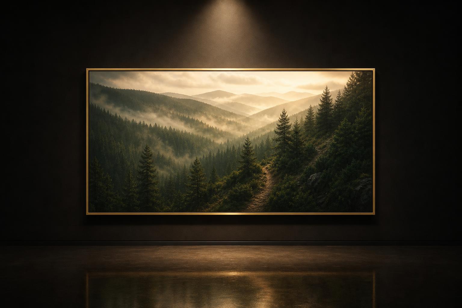 Toile forêt brumeuse