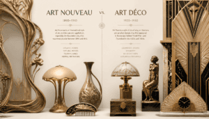 Art Déco vs Art Nouveau : comment ne plus jamais les confondre