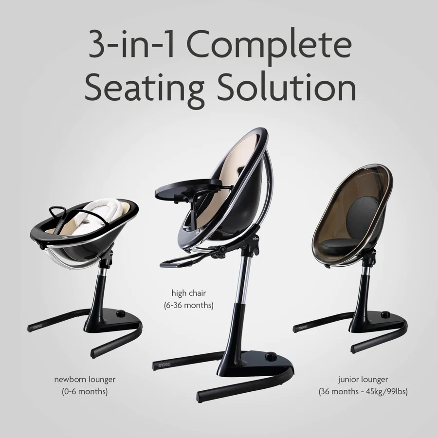 Mima - Chaise Haute Transat - Moon 2 - Noir Les chaises hautes