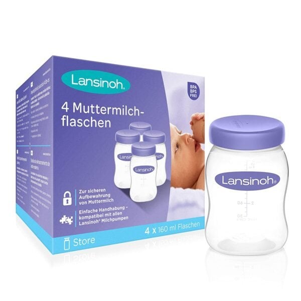 Lansinoh Bouteilles de Conservation (4x160 ml) - 4 pcs Allaitement