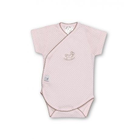 BimbiDreams - Body croisé manches courte – 6mois dots rose BimbiDreams