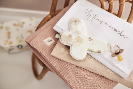 Jollein - Drap-housse Jersey 40/50x80/90cm Twig Wild Rose Le linge de lit