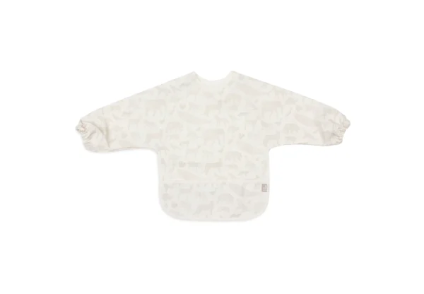 Jollein - Bavoir à manches imperméable Animals Nougat Les bavoirs