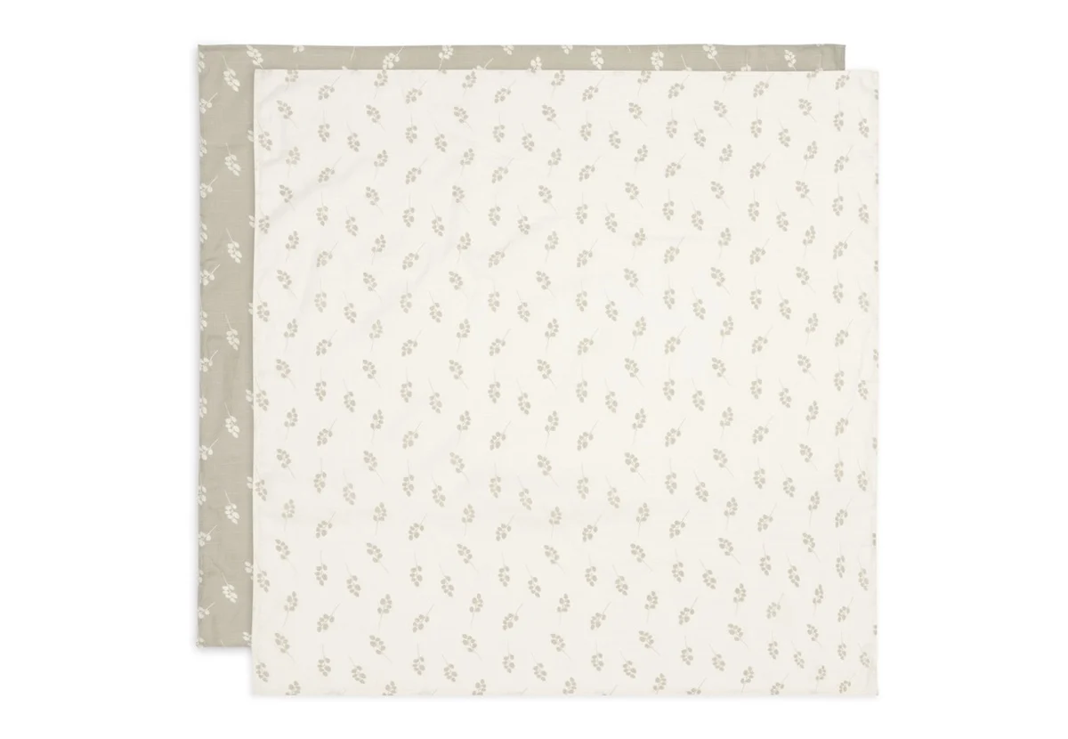 Swaddle Muslin 115x115cm Twig Olive Green (2pack)