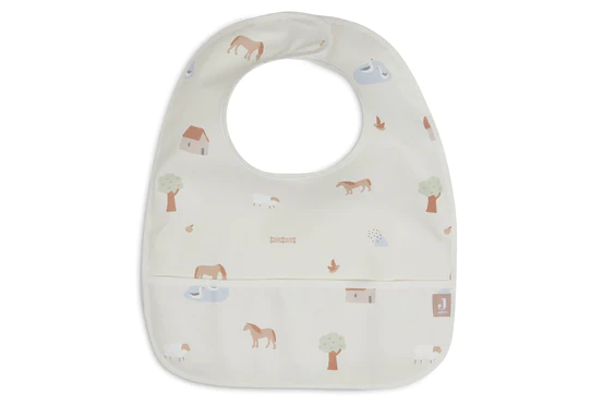 Jollein - Bavoir Imperméable Farm (2pack) Les bavoirs