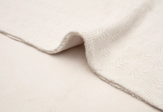 Jollein - Couverture Berceau 75x100cm Grain knit Oatmeal/Velvet MS innovaciones