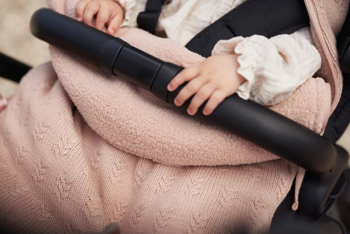 Jollein - Nid d'Ange groupe 0+ 3/5 points Grain knit Wild Rose Les chancelières