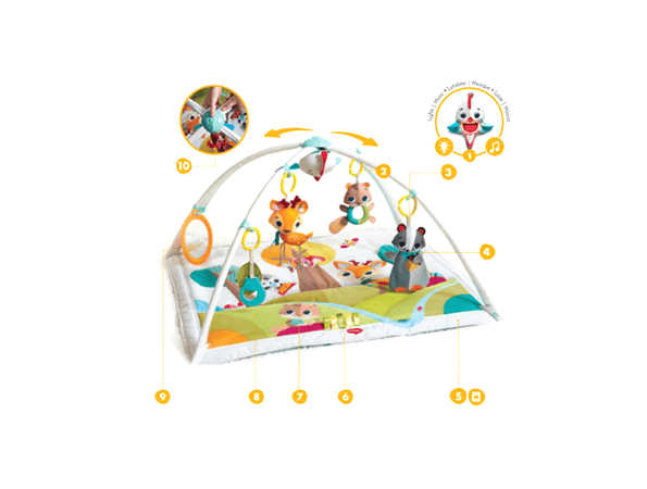 Tiny Love -  Tiny Love - Tapis d’éveil Dans la Forêt 2-en-1 avec arceaux réglables pour différents modes de jeu. Éveil & Jeux