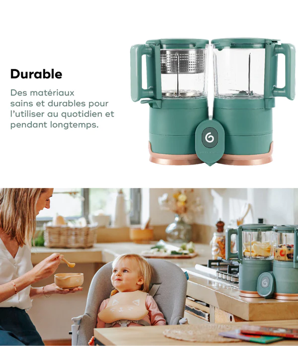 Babymoov - Robot culinaire en verre - Nutribaby Glass Green Forest