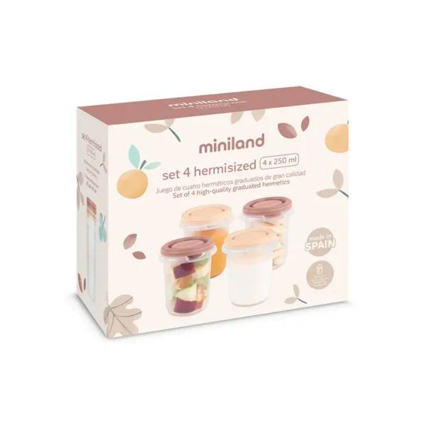 Miniland  - set 4 hermisized valencia 250ml Le repas