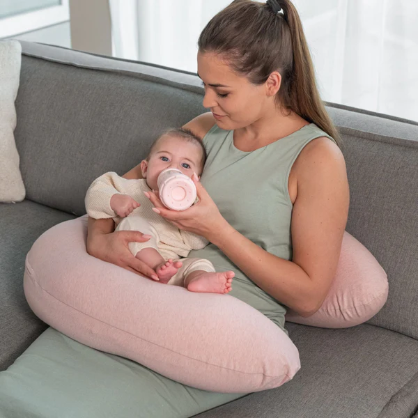 Doomoo - Coussin d’allaitement- Buddy Chiné Pink