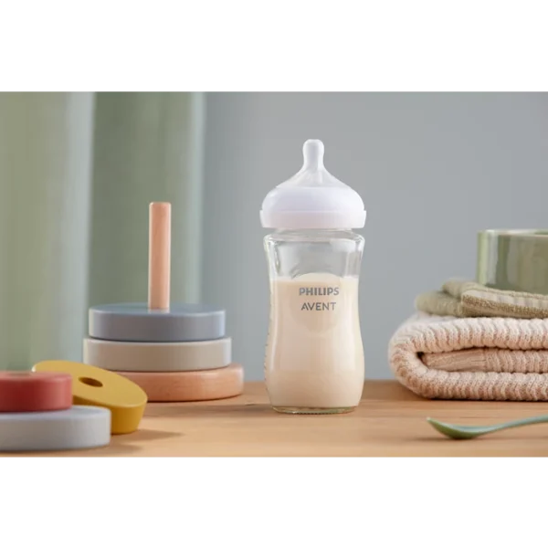 Philips Avent Natural Response Biberon en verre 1M + 240ML – Image 2