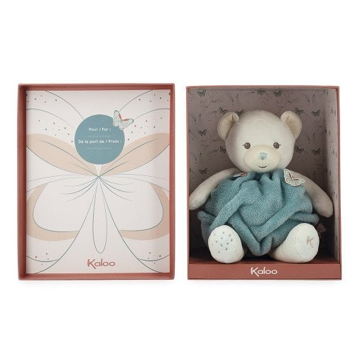 Kaloo - Peluche ourson Bulle d'Amour Vert 30 cm