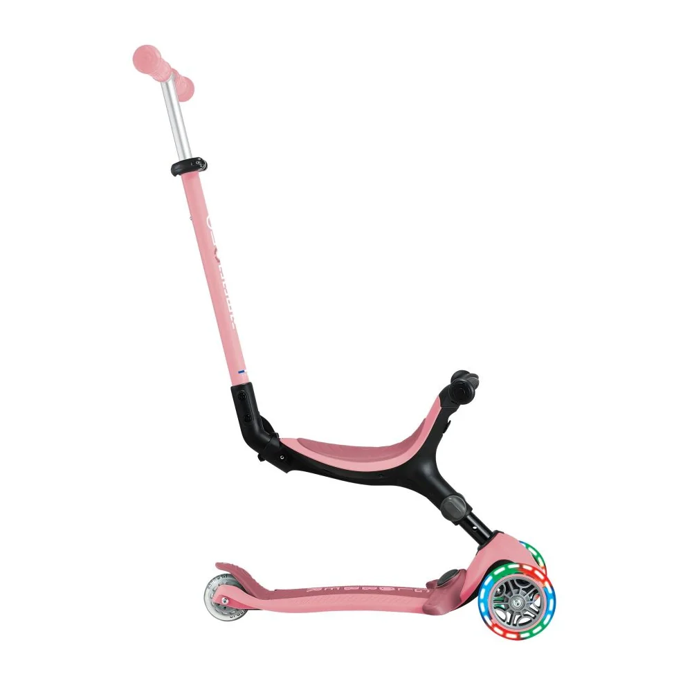 Globber Trottinette Évolutive Go Up Active Plus Lights - Rose Pastel