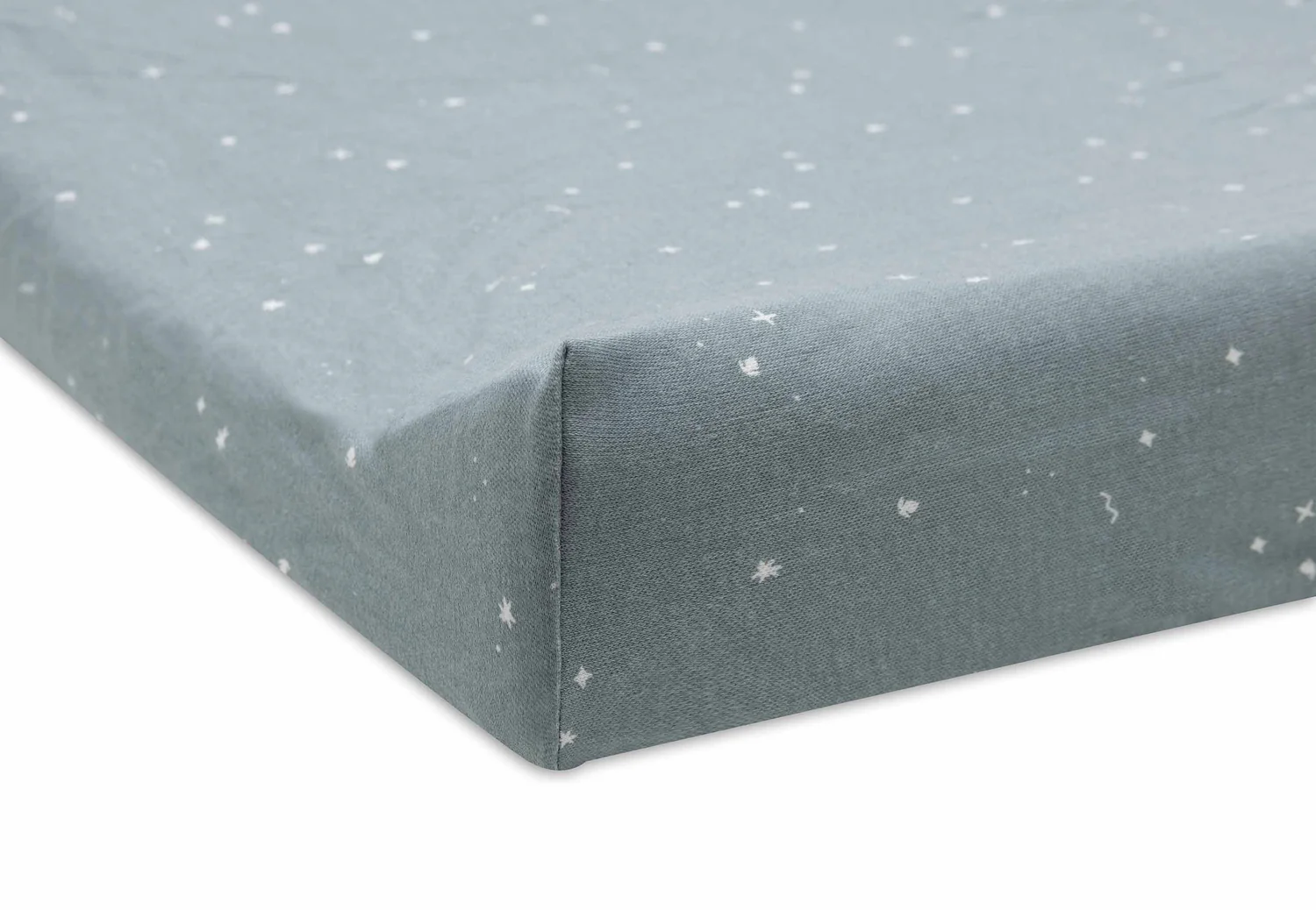 Jollein Housse Matelas à Langer Jersey 50x70cm Twinkling Sea Green