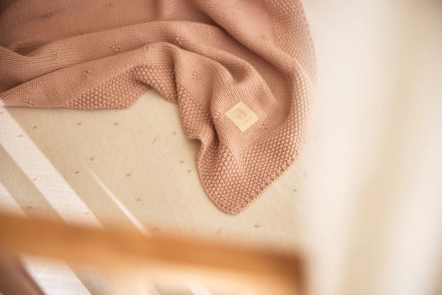 Jollein Drap-housse Jersey 40/50x80/90 cm Twinkling Wild Rose