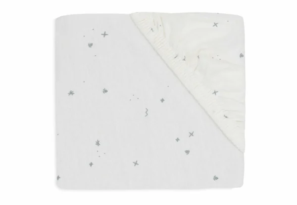 Jollein Drap-housse Jersey 60x120 cm Twinkling Sea Green