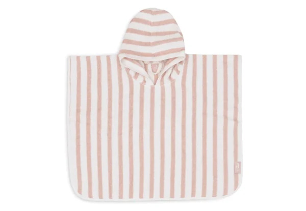 Jollein Bath Poncho Stripe Terry Wild Rose
