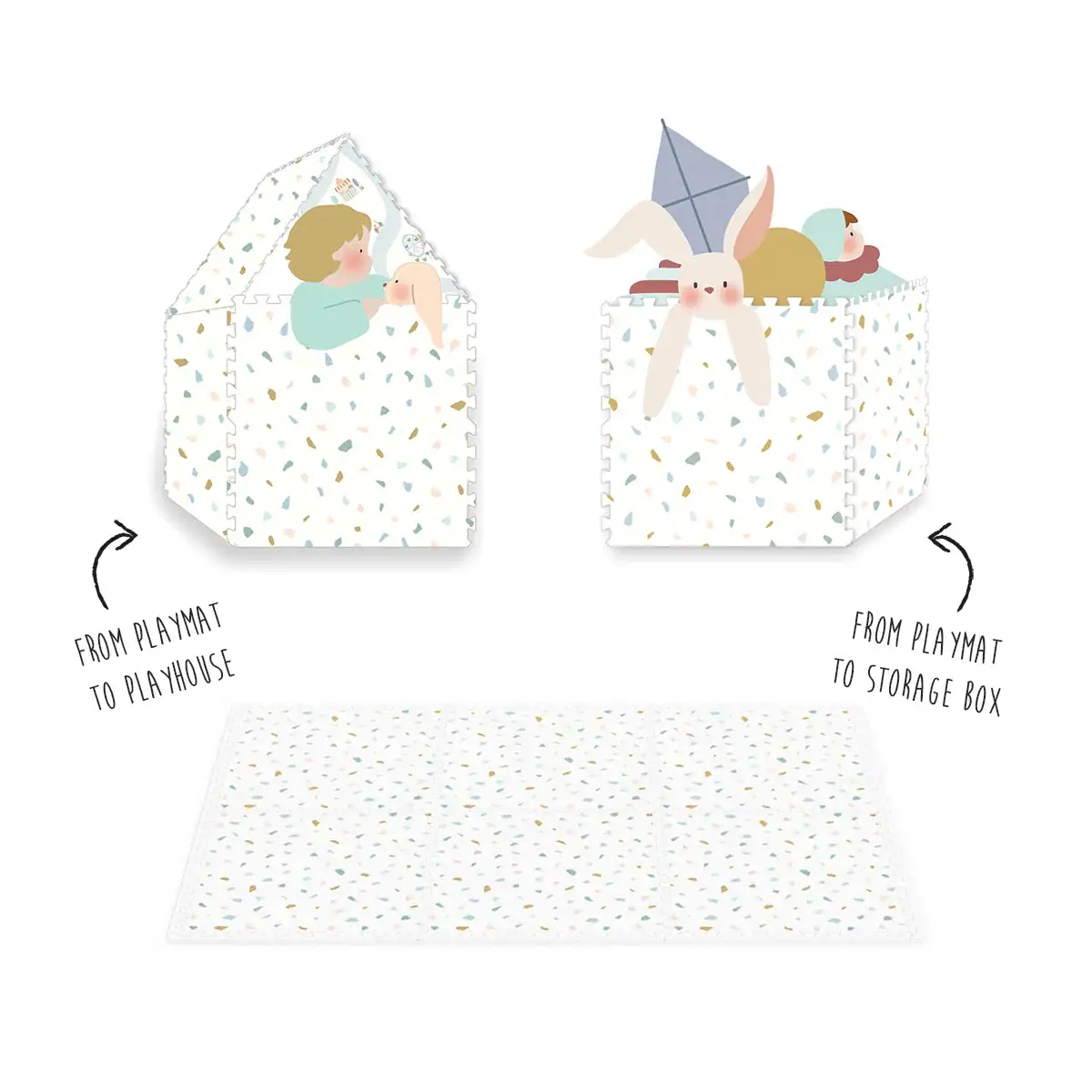 Play&go tapis puzzle EEVAA , boîte de rangement & mini maison - village – Image 15