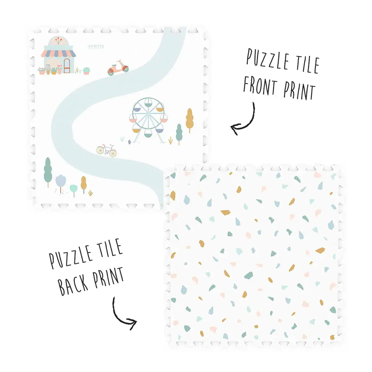 Play&go tapis puzzle EEVAA , boîte de rangement & mini maison - village – Image 13