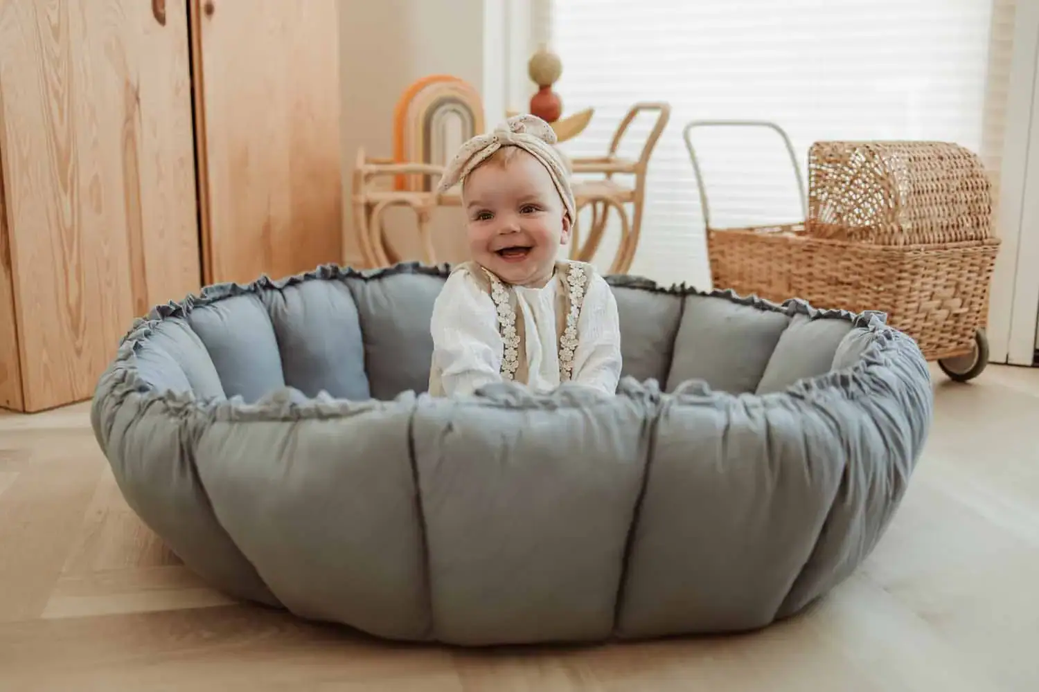 Play&go tapis d´éveil & Bloom organic - dusty blue – Image 3