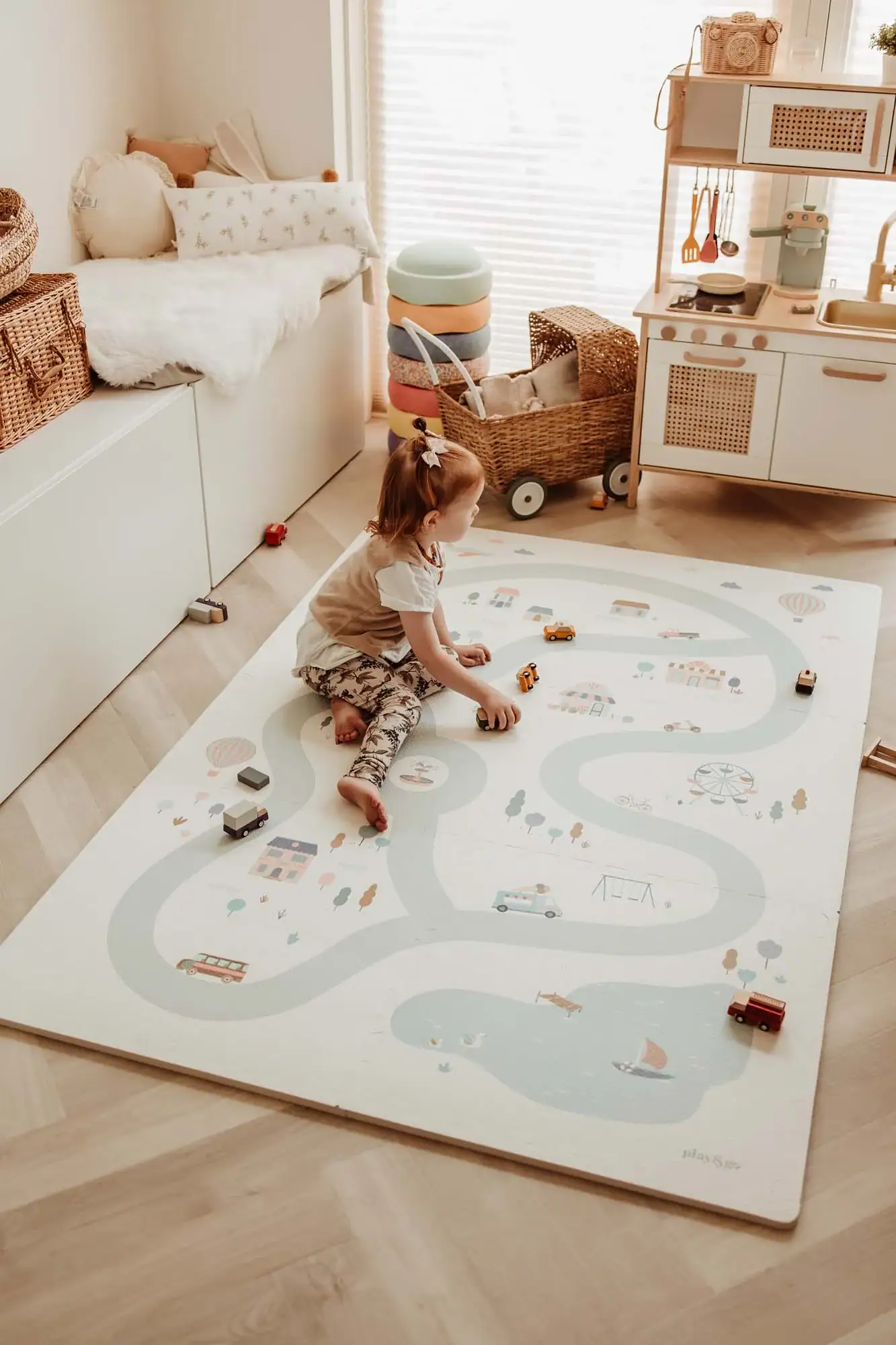 Play&go tapis puzzle EEVAA , boîte de rangement & mini maison - village – Image 7