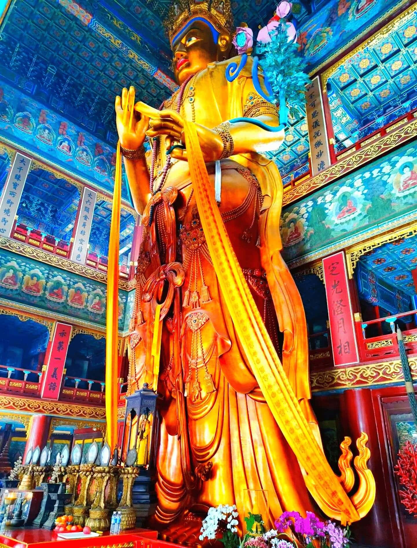 Giant Sandalwood Maitreya Buddha inside Lama Temple