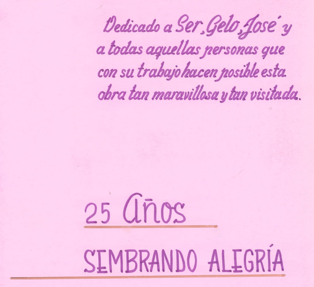 Dedicatoria en 1988.