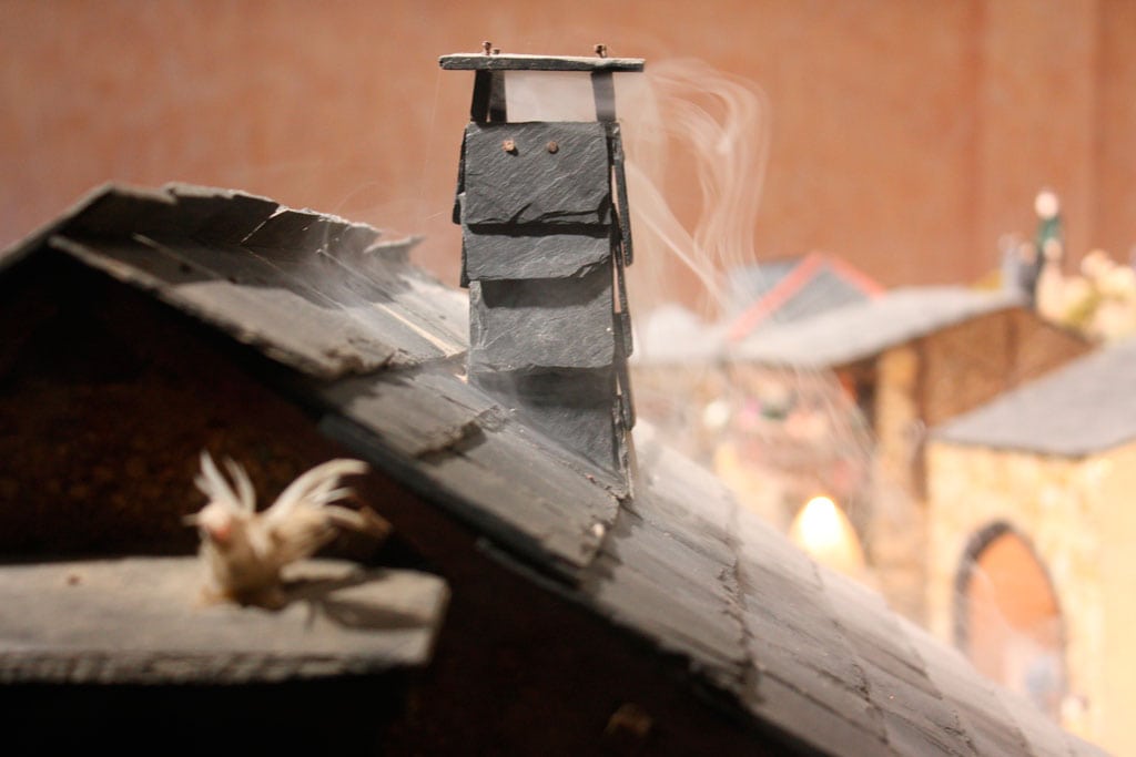 Humo en la chimenea.