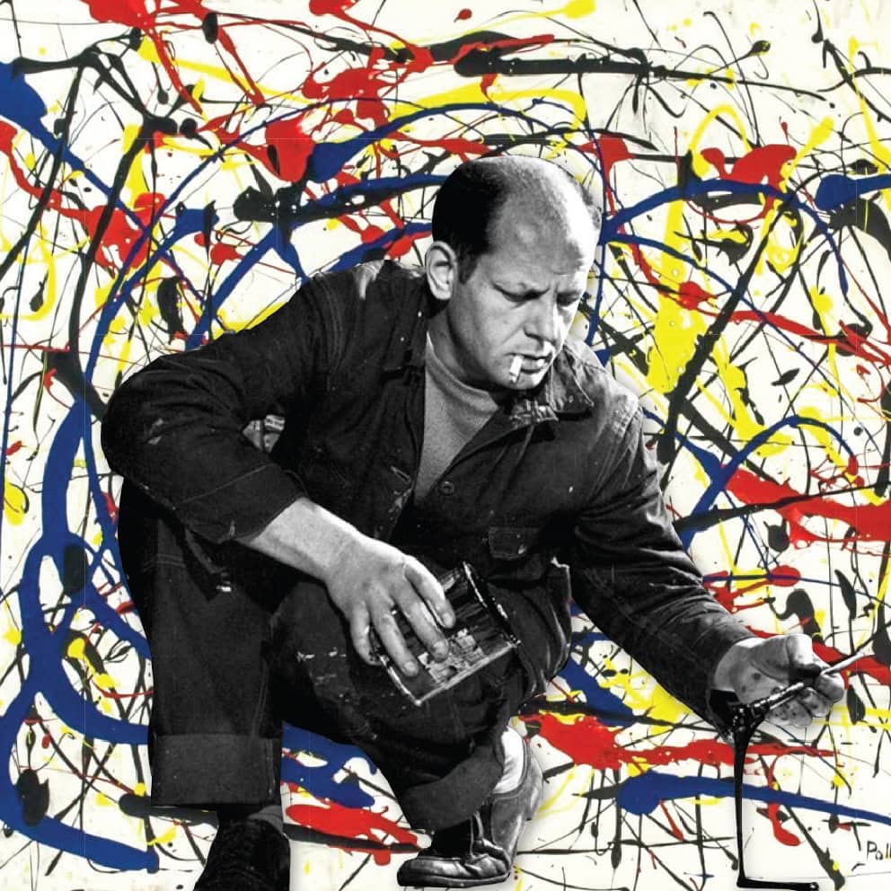 Process-Based Art — Jackson Pollock-style paint action