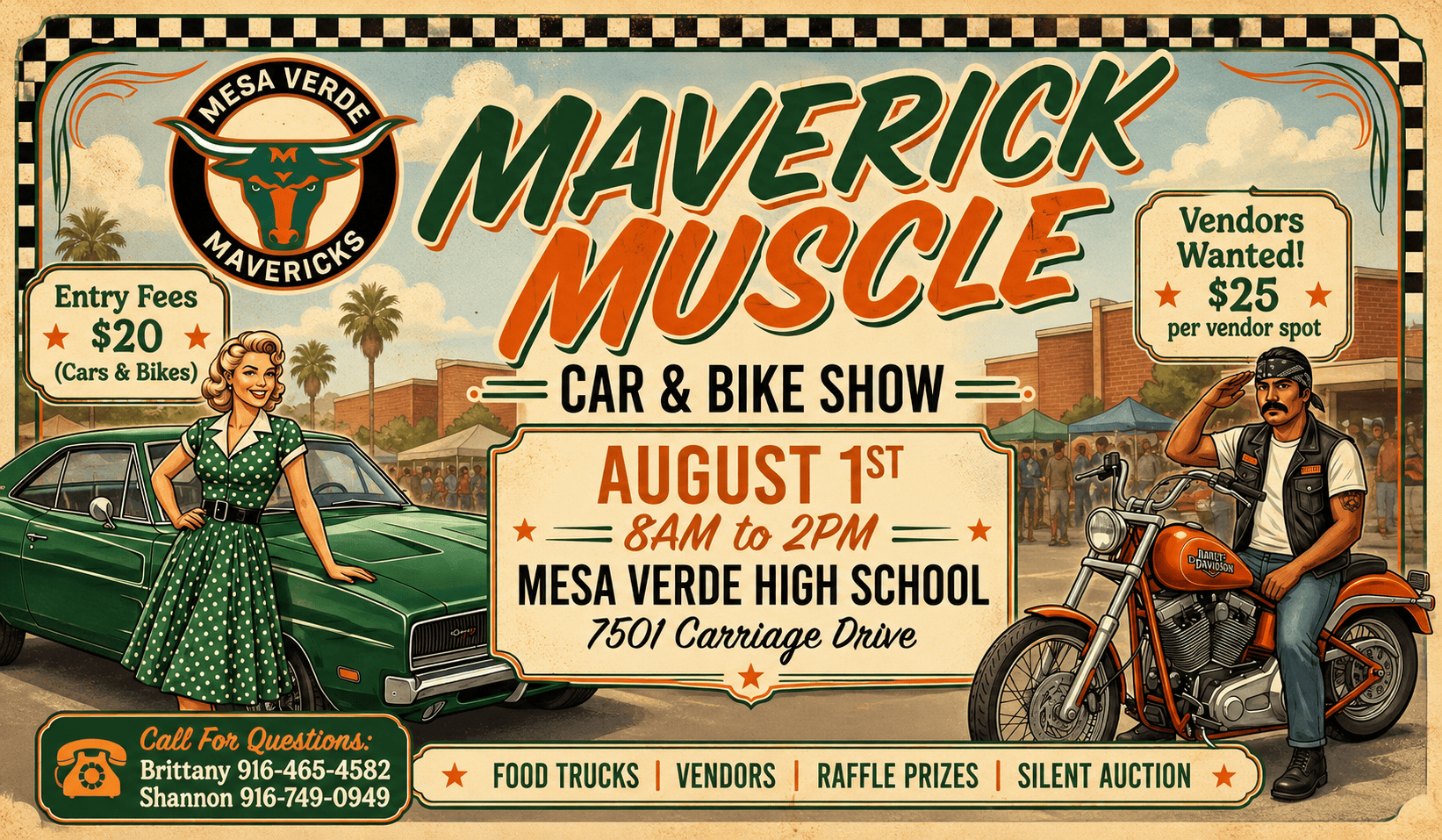 Mesa Verde High School Car Show Graphic Flyer Image