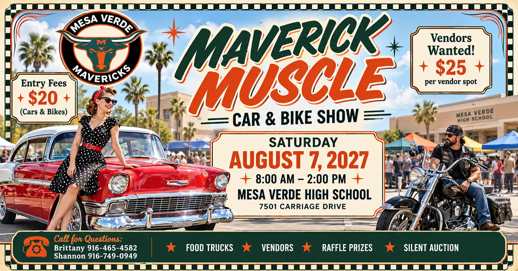 Mesa Verde High School Car Show Graphic Flyer Image