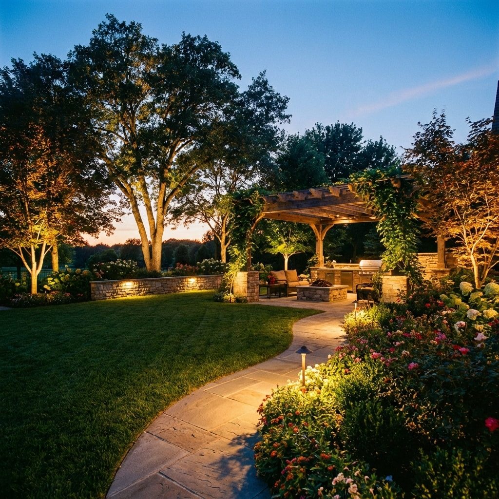 Oswego patio lighting