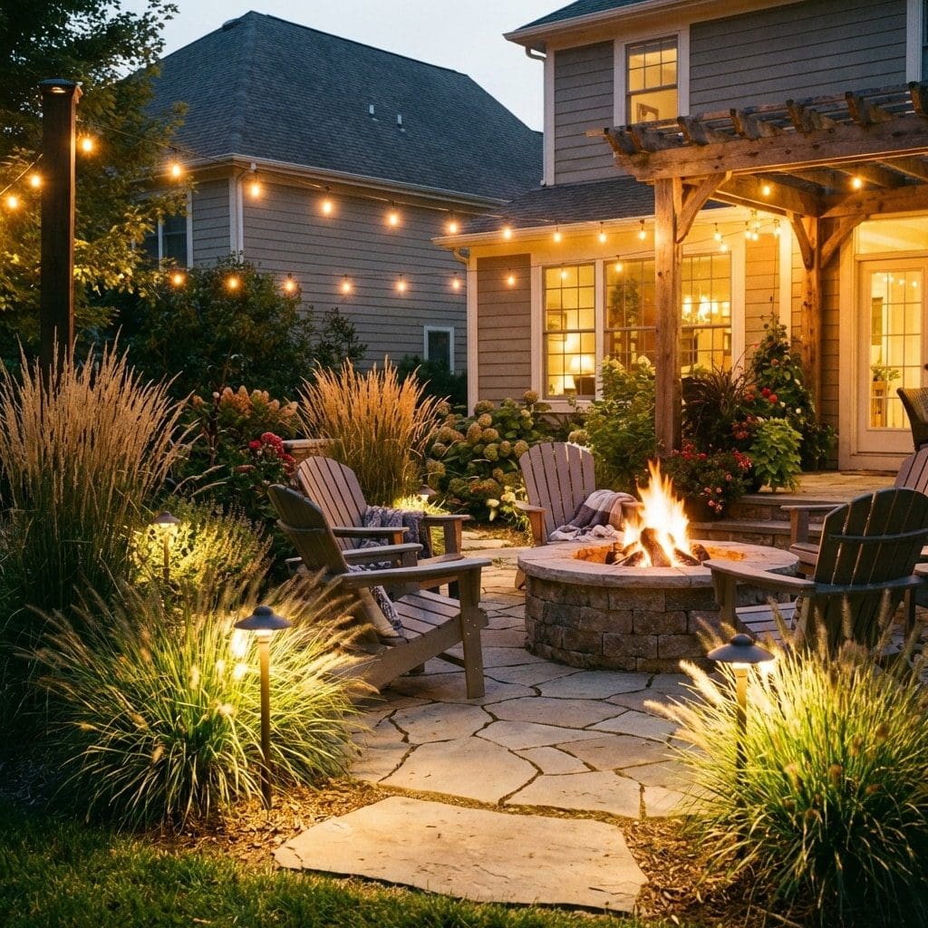 Pergola with lighting