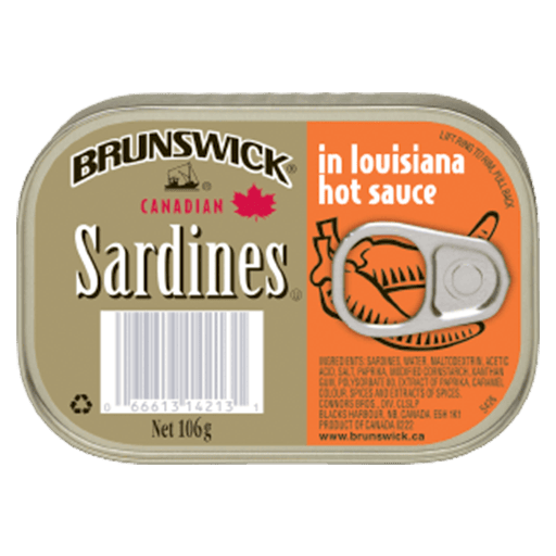 Brunswick<sup>®</sup> Sardines in Louisiana Hot Sauce – 106g