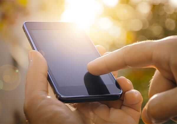 Person working on a phone