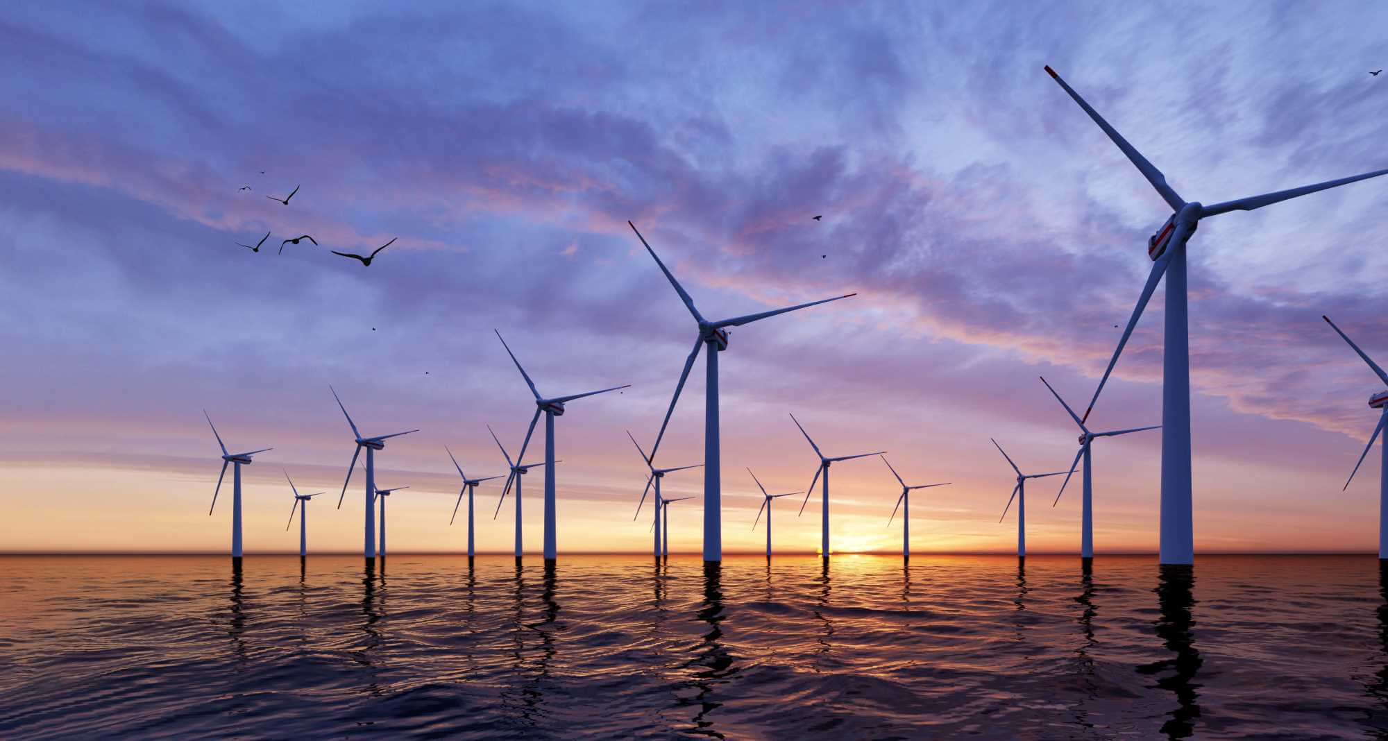 Wind turbines at sea
