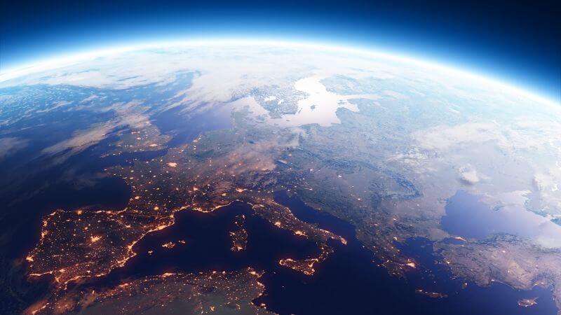 Outer space photo of Earth