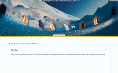 Gutschein Iglu-Übernachtung „Suite“