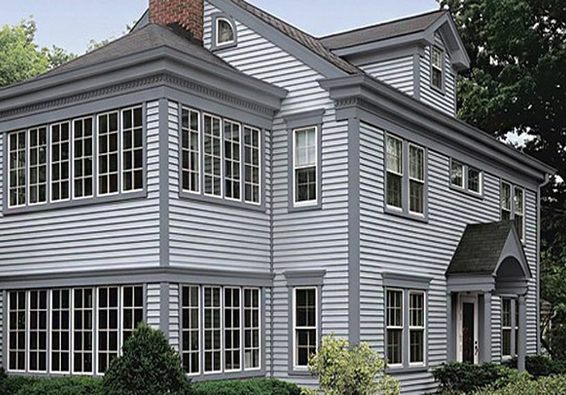 Modern blue siding with bold pop