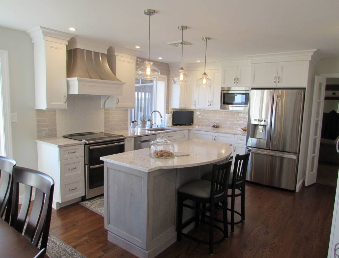 Kitchen remodel with light and bright colors