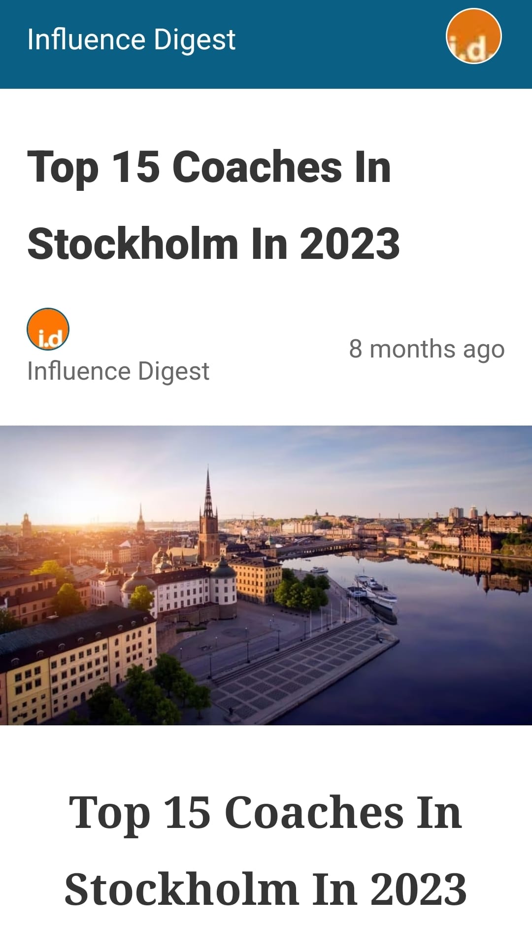 Top 15 Coaches in Stockholm 2023