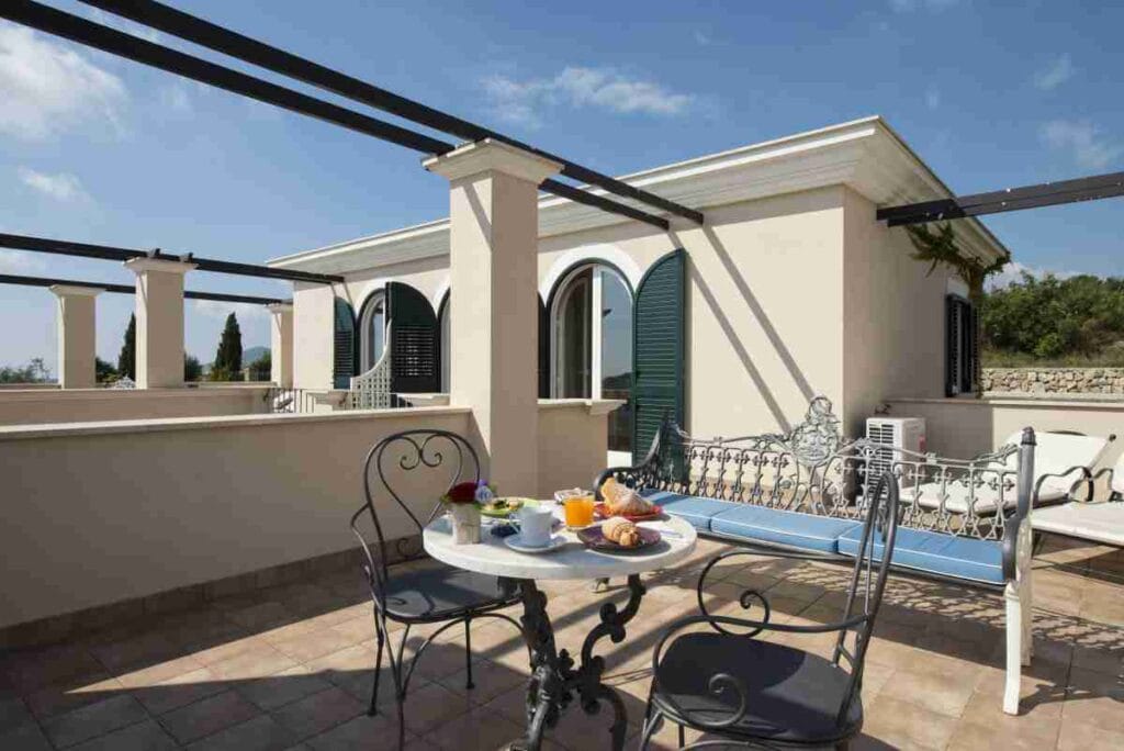 la terrazza della suite panoramica
